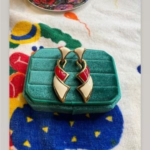 Vintage Monet Pierced Earrings